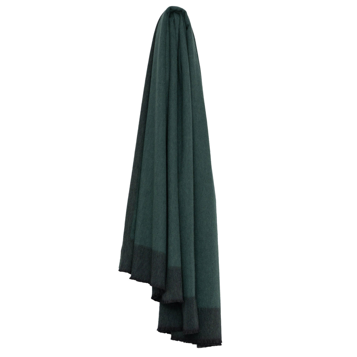 Arran Border Cashmere Blanket, Green