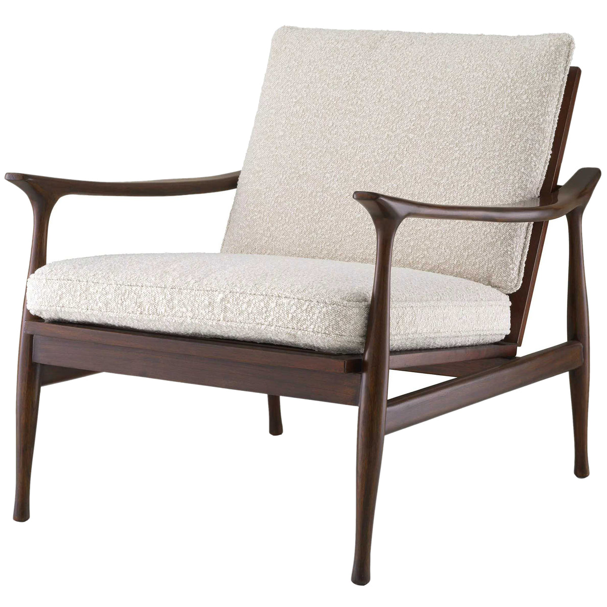 Manzo Bouclé Chair, Brown