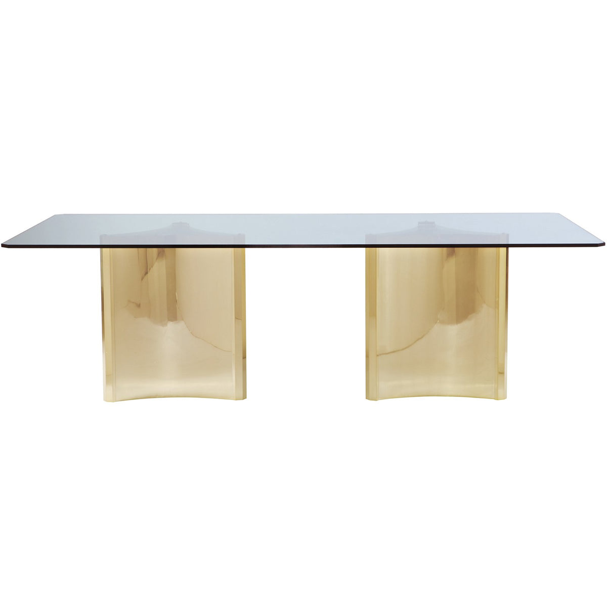 Abbott Rectangular Metal Pedestal Table